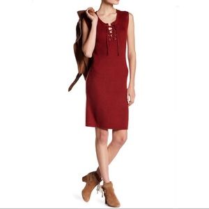 Cupcakes and Cashmere Red Thora Knit Sheath Dress